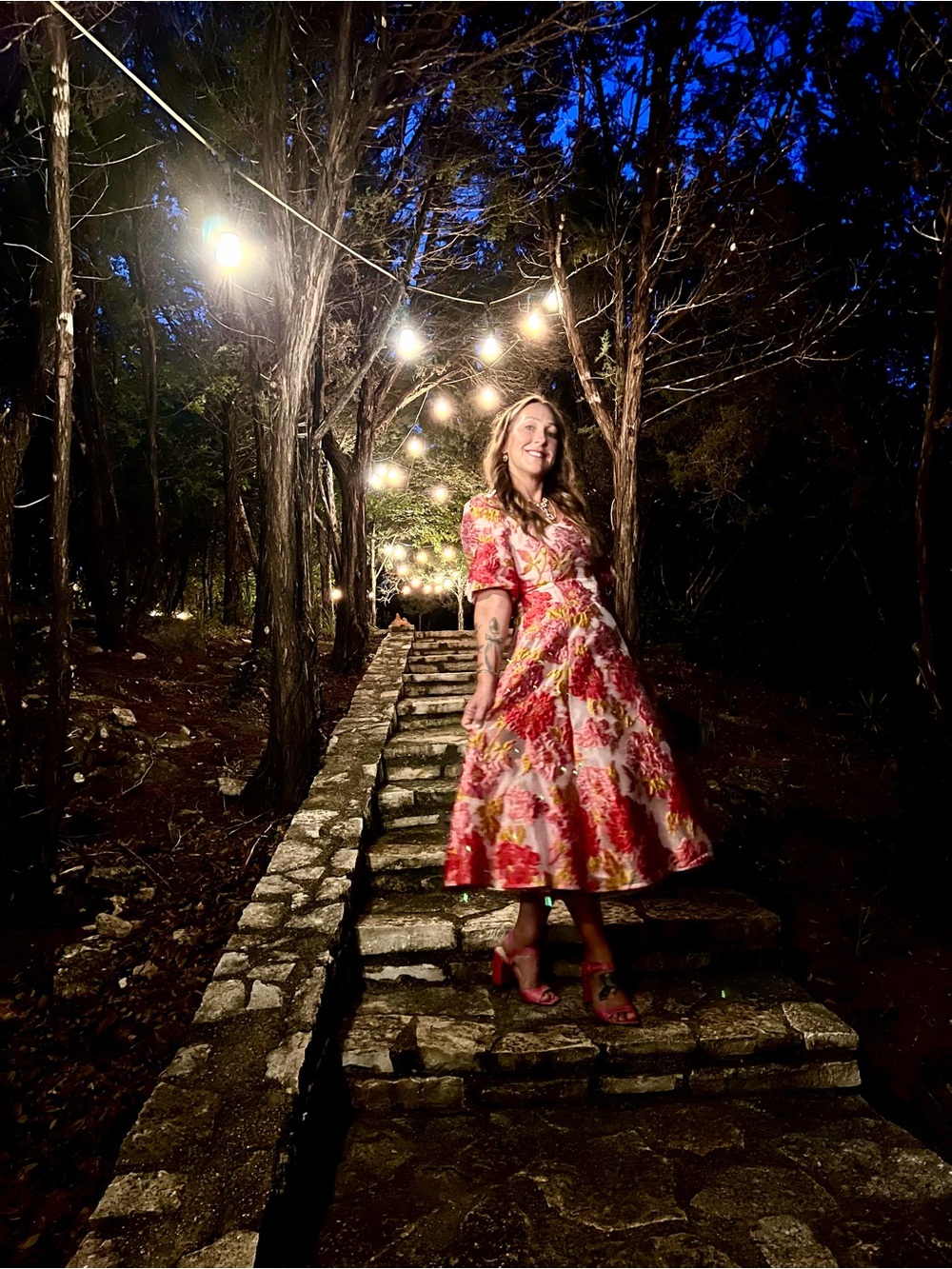 Women’s  Pink Floral A-Line Dress